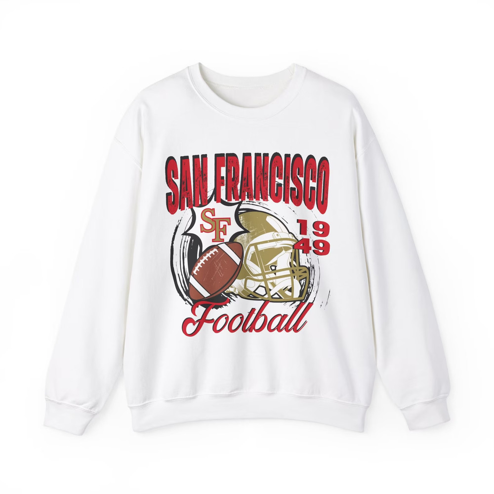 San Francisco Football Sweatshirt Football Crewneck San Francisco 49ers